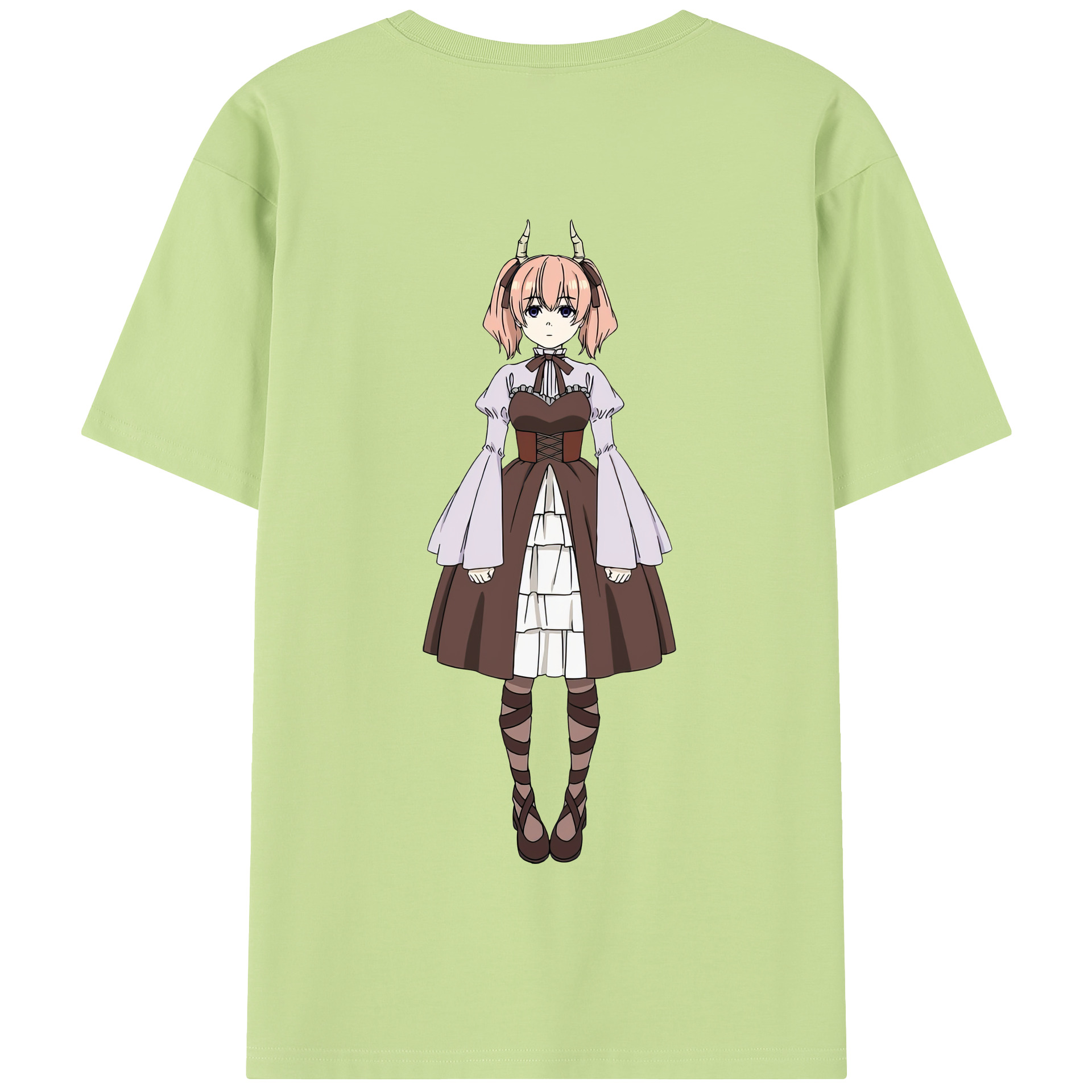 （画像用） 葬送のフリーレン Frieren 綿100％半袖Tシャツ（背面プリント）